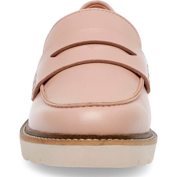 Anne Klein Womens Blush Rubber Low Chunky Heel Rounded Toe Emmylou Loafer Flat - Picture 2 of 7